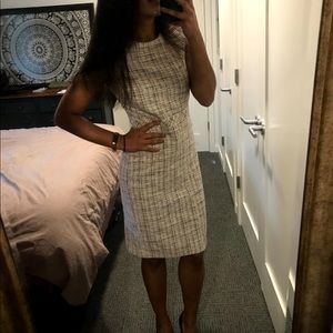 EUC Banana Republic Pink Tweed Sheath Career Dress